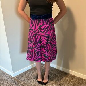 Marc By Marc Jacobs Pink A-Line Midi Skirt Cocktail